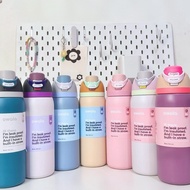 Owala Freesip 24OZ/32OZ/40OZ แก้วน้ำกันความร้อนแบบมีสตรีทอปสำหรับกีฬาและรถยนต์ แก้วน้ำแบบมีตะเกียบ แ