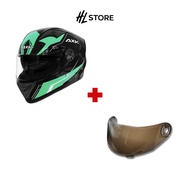 หมวกกันน็อค AXK การออกแบบกระจกสองชั้นผ้าพันคอที่ถอดออกได้ หน้าจอสีหมวกกันน็อค