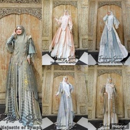 ORIGINAL Gamis Syari HURRIYA by ALZHEA PREMIUM - set baju lebaran mewah tebaru REALPIC ORI