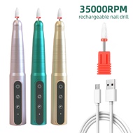 35000RPM Electric Nail Drill Pen USB Nail File Rechargeable Manicure Machine Portable Cordless Manicure Drill Nail Art Tools