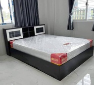 เตียงนอน HAVANA 6 ฟุต // ดีไซน์สวยหรู สไตล์เกาหลี เตียงหัวบานเลื่อน รองรับน้ำหนักถึง 300 กิโล