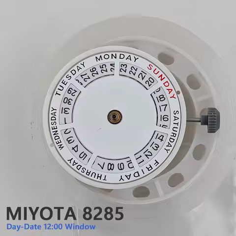 Genuine MIYOTA 8285 Day-Date Automatic Mechanical Movement Day at 3:00 Date at 12H Modification Watc