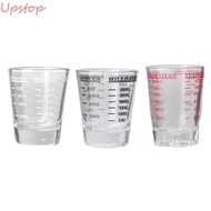 UPSTOP Shot Glass Measuring Cup, 60ml Espresso Essentials Espresso Shot Glass, Accessories Universal Heat Resistant Measuring Shot Glass