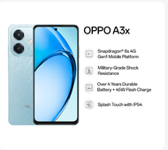 OPPO A3x Smartphone | Military-Grade Shock Resistance | Snapdragonยฎ 6S 4G Gen1 Mobile Platform | 45W