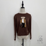Autumn Polo Bear Kashmir Wool Sweater (Coffee) (Do Not Directly Place Order Please Chat First)