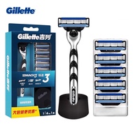 Gillette มัค3มีดโกน1ด้าม6ใบมีดโกน1ขาตั้ง