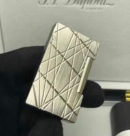 S.T.Dupont法國都彭 全新勾線幾何打火機 銀色/金色