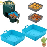 CYMX Baking Tray, 9" Large Size with Handle Air Fryer Liners,  Heat-Resistant Reusable Silicone Air 