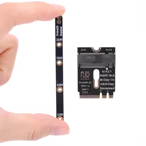 M.2 A+E To NVME SSD Adapter A/E Key To M Key PCIE 4.0 Riser Card NGFF A+E-Key Male To NVME M-key Fem