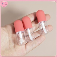 【Z*Star】 1/2/5Pcs 4.5ml Lip Glaze Empty Tube Mini Small Capsule Circular Bottle Frosted Rubber Trans