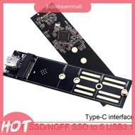 [KidsDreamMall.my] M.2 To USB 3.1 Type C Converter Adapter SATA/NVME for 2230 2240 2260 2280 M2 SSD