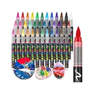 12-36 Colors Acrylic Paint Pens Markers Brush Tip Paint Markers For Art Supplies, Fabric Paint, Fabr