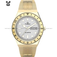 TIMEX TW2U95800 Women's Analog Watch Q Timex 36mm Day Date SS Bracelet Gold *Original