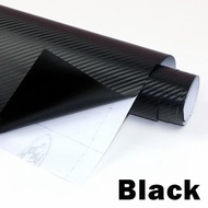WB6 - Multifunctional 3D Carbon Fiber Vinyl Car Wrap Sticker 127 x 30 CM - Carbon Fiber-03 - Bla