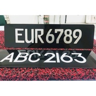 NUMBER PLATE KERETA 2D (TULISAN DALAM) EURO FONT TINGGI (6CM)