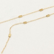 -14K Gold O-chain Rectangle Piece Round O-chain Calender Pie