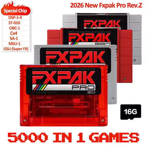 New SD2 Fxpak Pro Rev.Z Game Cartridge 5000 in 1 Games For SNES Super Famicom JP/EU/US 16 bit Video 