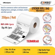 Kertas Resi Rol / Label Thermal Barcode / Sticker Thermal A6 100X150mm
