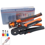 Wozobuy wire stripping tool crimping tool kit hsc8 6-6a/6-4a pliers self-adjusting 8 inch crimping pliers
