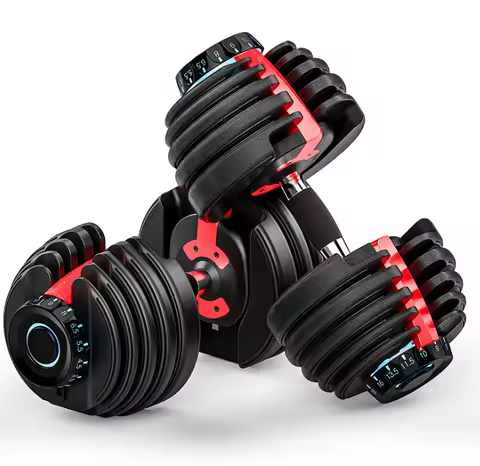 24kg Keep Fit Adjustable Rubber Dumbbell for Indoor Gym Strength Training