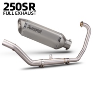 Akrapovic 370mm Exhaust Muffler with db killer For CF MOTO 250/300SR 250/300NK 250/300SS 250/300CLX