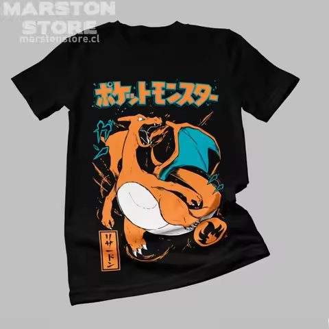 2026 Pokemon Charizard Anime T Shirt Men Women Short Sleeve Tee Casual Top Cartoon Graphic Tee Summe