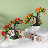Simulation Potted Plant Fake Flower Bonsai Simulation Fruit Bonsai Green Plant Fruit Lover Tree Bons