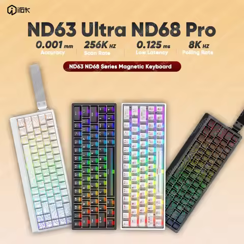 IROK ND63 Ultra ND63 Pro ND63 Max ND68 Pro Gaming Magnetic Mechanical Keyboard 60% Layout RT0.001mm 