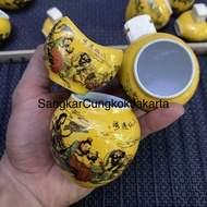 READY Cepuk Guci Cungkok Keramik Sangkar Burung Besar Murai Hwamei