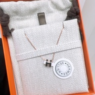 全新 Hermes mini pop h 黑色玫瑰金項鍊