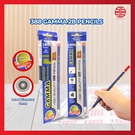 [Super Savers] HIPPO Pensel 2B GAMMA 388 – 12 BATANG / KOTAK 2B PENCIL GAMMA 388