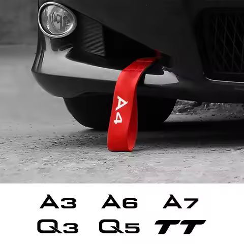 Car Trailer Tow Rope Decor Grille Strap Strip For Audi A4 B9 B8 B7 A3 8P 8V 8L A6 C6 C7 A5 A7 A1 A8 