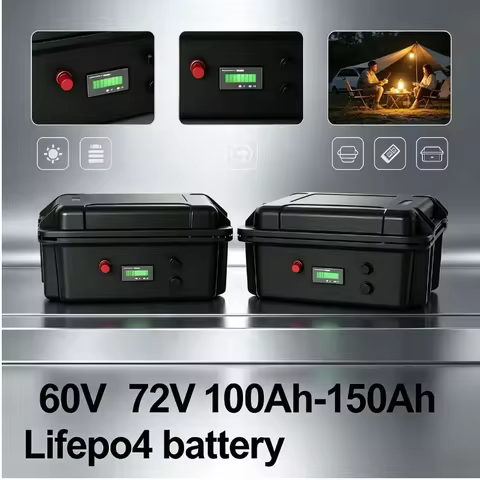LiFePO4 Battery 60V/72V 100Ah-150Ah | 6-7KW Max Load | Built-in Smart BMS | Ultra-Long Cycle Life De