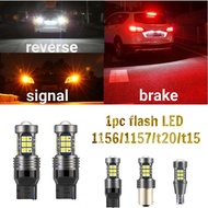 1PC FLASH LED 27LED Car LED Signal Brake Reverse Light Bulb Flash T15/W16W T20/7440 1156/P21W/1156 (