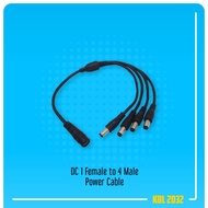 DC 1 Female to 4 Male Power Cable