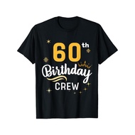 60th Birthday Crew 60th Bday Party Squad Friends Crown T-Shirt
