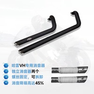 CYSU Motorcycle Exhaust Pipe for QJ Flash 300S 350S Harley VH Dual Outlet Hoof Sound Modification Ac