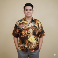 KEMEJA JUMBO Men's Beach Shirt Large Hawaiian/ AlohaHawaiian/ Bahamas/ ( BIG Size 3XL - 5XL) Hawaiia