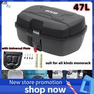 Auto Parts ♦Box GSB 47L Box Motor Kappa GSB Box lc135 Bakul Motor Motorcycle Box Storage Extra Trunk Waterproof With Universal Plate✷