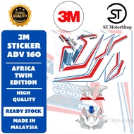 Sticker Cover Set HONDA ADV 160 Coverset Stripe Adv Body Cover Stiker Africa Twins White 3M Sticker 