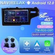 WDH/SMT🛕QM Android 12.0 Car Radio For Honda Jazz 3 2014 - 2020 Fit 3 RHD GK 2013-2020 Multimedia Video Player Navigation