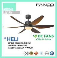 Fanco Heli 56" Ceiling Fan with 18W RGB LED Light Kit