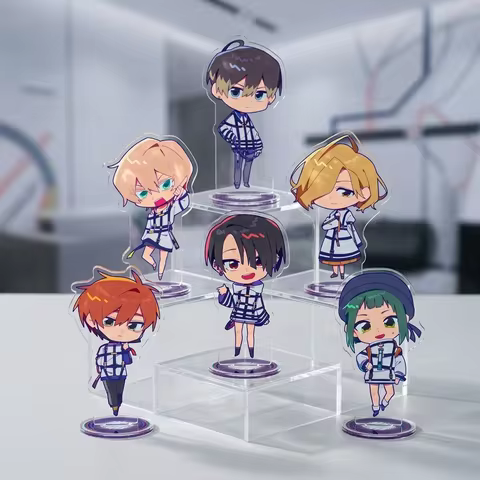 Music Anime MILGRAM Acrylic Stand Keychain 10CM Chibi Mikoto Kayano Muu Kusunoki Haruka Sakurai Desk