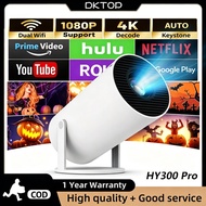 HY300Pro Projector 4K Full HD 1080P Portable Projector Smart Projector for phone with bluetooth WIFI