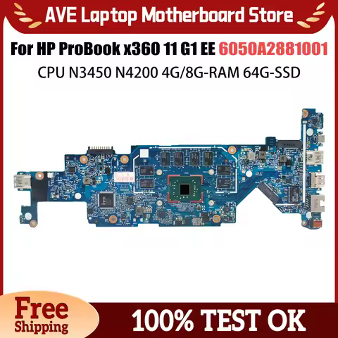 Mainboard For HP ProBook x360 11 G1 EE 917102-601 917102-001 6050A2881001 Laptop Motherboard CPU N34