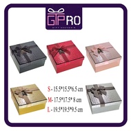 3 IN 1 Imitation Crocodile Skin  Square Gift Box with Ribbon& Card Printing Best Wishes For You/Perf