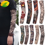 REBUY Cycling Arm Sleeve, UV Protection Breathable Flower Arm Tattoo Sleeve, Flower Arm Pattern Cycl