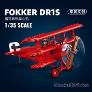 SLUBAN Military FOKKER DR1S Fighter Building Block Model Toy