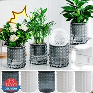 [3-5 DAYS DELIVERY]1/2/4pcs Transparent Flower Pot with Automatic Irrigation System and Cotton Rope,