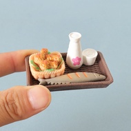 Dollhouse Miniature Dollhouse Japanese Food Toys Saury Sushi Caviar Sake Kitchen Scene Props